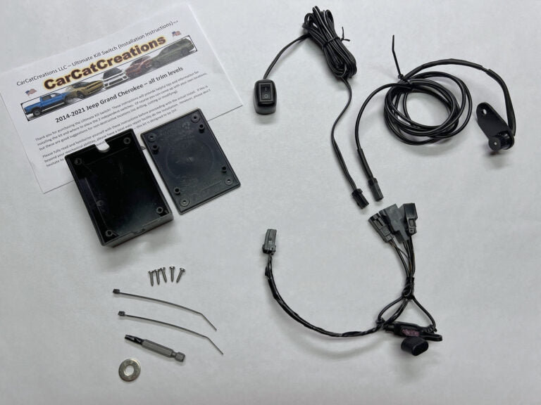 CarCatCreations Grand Cherokee – Ultimate Kill Switch – 2 Stage “Plug and Play” Kit – with detailed instructions.
