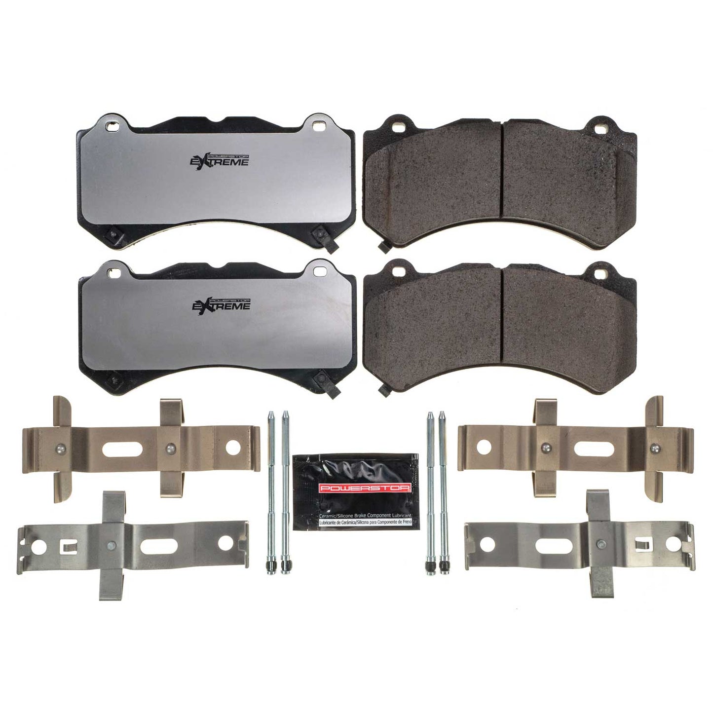 Power Stop 2015-2023 Charger/Challenger Z26 Extreme Street Front & Rear Pads (6 Piston Front & 4 Piston Rear))